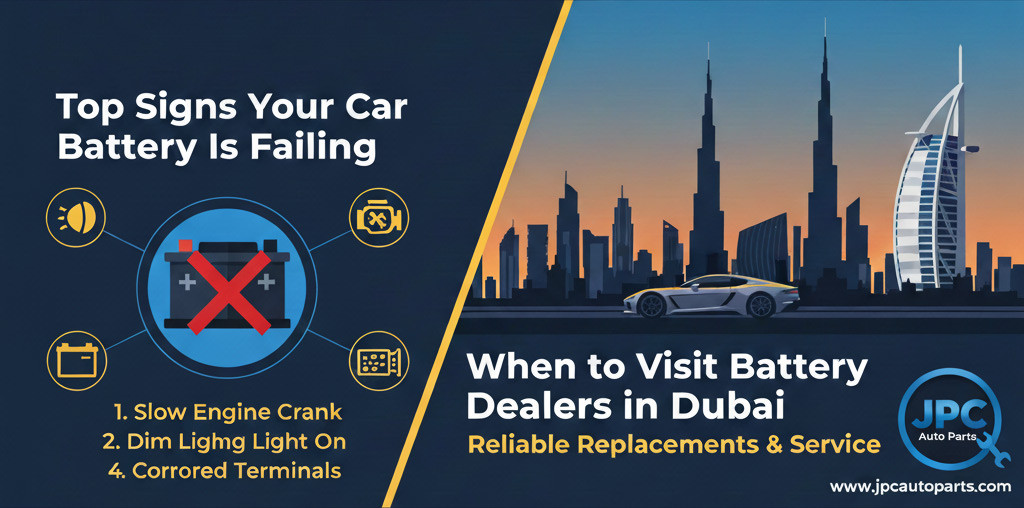 Top Signs Your Car Battery Is Failing and When to Visit Battery Dealers in Dubai